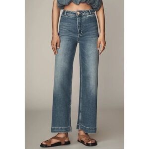 Sold Out - The Ettie High-Rise Full-Length Wide-Leg Jeans by Maeve